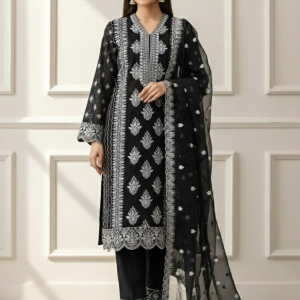 প্রিমিয়াম জর্জেট কালো