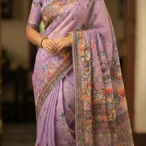 সুতি ডিজিটাল প্রিন্ট শাড়ি ০০১