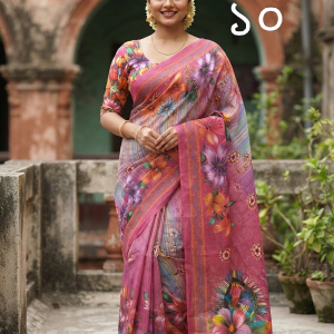 সুতি ডিজিটাল প্রিন্ট শাড়ি ১০