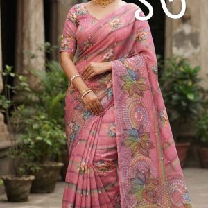 সুতি ডিজিটাল প্রিন্ট শাড়ি ১৩